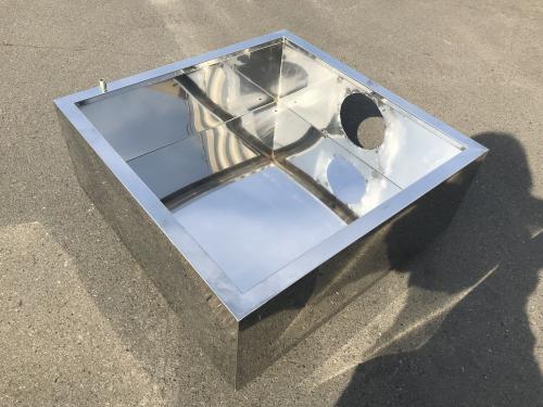 ★☆m023 ステンレス レンジフード Ｗ800×Ｄ800×Ｈ300 ダンパー 業務用 大型 厨房 換気扇 キッチン 飲食店☆★ 浅型レンジフード「LAFIT ラフィット 右排気 W900 ステンレス